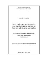 phát triển đội ngũ giáo viên các trường trung học cơ sở ở huyện mỹ tú, tỉnh sóc trăng 