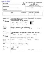 Đề kiểm tra định kỳ giữa HKII Toán lớp 2 năm học 2013-2014