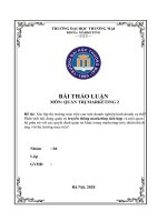 Thực trạng quản trị truyền thông marketing tích hợp với mối quan hệ giữa nó với các quyết định quản trị khác trong marketing-mix ở công ty Honda Việt Nam