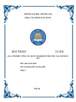 TÌM HIỂU CÔNG TÁC QUẢN TRỊ KHOẢN PHẢI THU TẠI TẬP ĐOÀN FPT