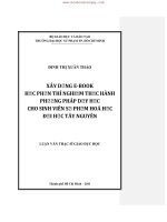 [Luận văn Hóa Học] Xây dựng ebook học phần thí nghiệm thực hành phương pháp dạy học cho sv sư phạm hóa học ĐH Tây Nguyên - Hóa học mỗi ngày