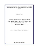 nghiên cứu xây dựng một số bài tập phát triển thể lực cho nữ vận động viên karatedo trẻ lứa tuổi 16   18 tỉnh đồng tháp 