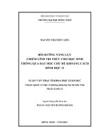 bồi dưỡng năng lực chiếm lĩnh tri thức cho học sinh thông qua dạy học chủ đề khoảng cách hình học 11 