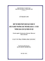 một số biện pháp giáo dục hành vi bảo vệ môi trường cho trẻ mẫu giáo 5 6 tuổi thông qua các sự kiện xã hội 