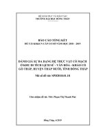 đánh giá sự đa dạng hệ thực vật có mạch ở khu di tích lịch sử   văn hóa   khảo cổ gò tháp, huyện tháp mười, tỉnh đồng tháp 