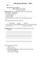 9 Đề thi đọc hiểu lớp 1 – Học kỳ II