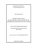 dạy học làm giàu vốn từ cho học sinh lớp 3 huyện thạnh phú, bến tre theo định hướng phát triển năng lực giao tiếp 