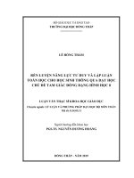 rèn luyện năng lực tư duy và lập luận toán học cho học sinh thông qua dạy học chủ đề tam giác đồng dạng hình học 8 