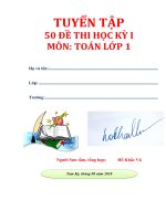 Tuyển tập 50 đề thi học kỳ I môn Toán lớp 1
