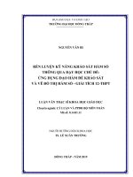 rèn luyện kỹ năng khảo sát hàm số thông qua dạy học chủ đề ứng dụng đạo hàm để khảo sát và vẽ đồ thị hàm số   giải tích 12 thpt 