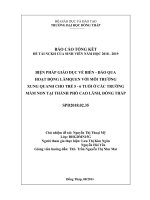 biện pháp giáo dục về biển   đảo qua hoạt động làmquen với môi trường xung quanh cho trẻ 5   6 tuổi ở các trường mầm non tại thành phố cao lãnh, đồng tháp 