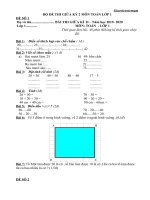 Đề thi giữa kì 1 Toán lớp 1 - Giáo viên Việt Nam