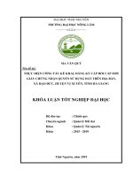 Thực hiện công tác kê khai, đăng ký cấp đổi cấp mới giấy chứng nhận quyền sử dụng đất trên địa bàn, xã đạo đức, huyện vị xuyên, tỉnh hà giang 