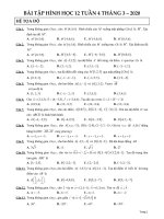 trị thực của tham số  m  để phương trình đó là phương trình của một mặt cầu. Phương trình mặt cầu đư.
