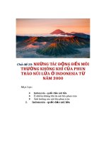 Những tác động đến môi trường không khí của phun trào núi lửa ở indonesia từ năm 2000