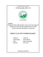 Ứng dụng công nghệ tin học và máy toàn đạc điện tử thành lập tờ bản đồ địa chính số 90 tỉ lệ 1 1000 tại xã cẩm lĩnh, huyện ba vì, thành phố hà nội 