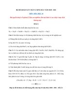 Tải Bộ đề thi khảo sát chất lượng đầu năm lớp 10 môn Hóa năm 2020 - 2021 - Đề kiểm tra chất lượng đầu năm lớp 10 có đáp án