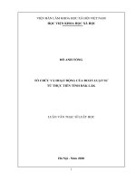 Tổ chức và hoạt động của đoàn luật sư từ thực tiễn tỉnh đắk lắk 