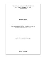 Tổ chức và hoạt động của đoàn luật sư từ thực tiễn tỉnh đắk lắk 