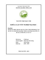 Đánh giá hiện trạng rác thải sinh hoạt tại kí túc xá trường đại học nông lâm thái nguyên và đề xuất phương án xử lý 
