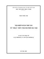 TỘI HIẾP dâm TRẺ EM từ THỰC TIỄN THÀNH PHỐ hà nội 