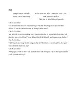 Tải Bộ đề thi học kì 2 môn Sinh học lớp 8 năm học 2016 - 2017 - Đề kiểm tra môn Sinh học kì II lớp 8 có đáp án