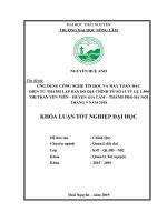 Ứng dụng công nghệ tin học và máy toàn đạc điện tử thành lập bản đồ địa chính tờ số 15 tỷ lệ 1 500 tại thị trấn yên viên, huyện gia lâm, thành phố hà nội 