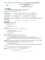 10 đề KHẢO sát TOÁN 9 lần 1 (THÁNG 11) 