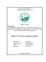 Thực hiện quy trình chăm sóc nuôi dưỡng, phòng và trị bệnh cho đàn lợn thịt tại trại nguyễn văn tưởng, xã kim tân, huyện kim thành, tỉnh hải dương 