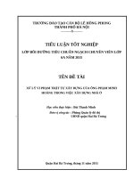 Tiểu luận xử lý vi phạm trật tự xây dựng của ông phạm minh hoàng trong việc xây dựng nhà ở  