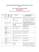 PHÂN PHỐI  CHƯƠNG TRÌNH  TIẾNG VIỆT 4 10 TUẦN 