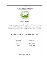 Đánh giá hiện trạng môi trường nước thải và môi trường không khí tại công ty TNHH user interface technology việt nam KCN yên phong, xã long châu, huyện yên phong, tỉnh bắc ninh 