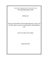 Bảo vệ quyền sở hữu trí tuệ theo pháp luật việt nam từ thực tiễn cục quản lý thị trường thành phố hà nội 