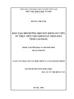 Đtbd đội ngũ ksv từ thực tiễn vksnd tỉnh cao bằng 