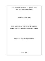 điều kiện giải thể doanh nghiệp theo pháp luật việt nam hiện nay 