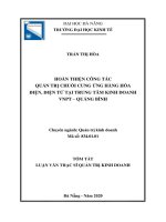 Hoàn thiện công tác quản trị chuỗi cung ứng kinh doanh hàng hóa điện, điện tử tại trung tâm kinh doanh VNPT – quảng bình 