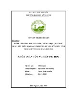 Đánh giá công tác cấp giấy chứng nhận quyền sử dụng đất trên địa bàn xã khe mo, huyện đồng hỷ, tỉnh thái nguyên giai đoạn 2017   2018 