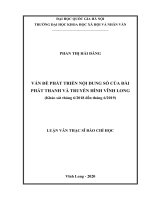 Vấn đề phát triển nội dung số của đài phát thanh và truyền hình vĩnh long (khảo sát tháng 6 2018 đến tháng 6 2019)  