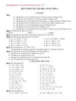 Đề cương ôn tập HK1 toán lớp 6 