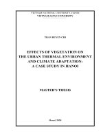 Effects of vegetation on the urban thermal environment and climate adaptation a case study in hanoi 