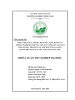 Thực hiện quy trình chăm sóc nuôi dưỡng và phòng trị bệnh cho đàn lợn nái nuôi con tại trại ông dương thanh tùng, phường tích lương, thành phố thái nguyên, tỉnh thái nguyên 