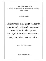 Ứng dụng vi điều khiển arduino và cảm biến lực chế tạo bộ thí nghiệm khảo sát lực từ tác dụng 