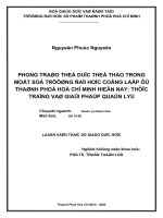 Phong trào thể dục thể thao trong một số trường đại học công lập ở thành phố hồ chí minh hiện nay   thực trạng và giải pháp quản lý​ 