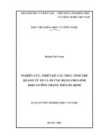 Nghiên cứu, thiết kế cấu trúc tinh thể quang tử 1d và 2d ứng dụng cho linh kiện lưỡng trạng thái ổn định 
