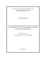 Xử lý vi phạm hành chính đối với người chưa thành niên trong lĩnh vực trật tự an toàn xã hội tại thành phố buôn ma thuột, tỉnh đắk lắk 