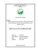 Thành lập bản đồ đia chính tỉ lệ 1 1000 tờ bản đồ số 46 từ số liệu đo đạc tại xã cương sơn, huyện lục nam, tỉnh bắc giang 