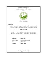 Đánh giá hiện trạng ô nhiễm môi trường nước thải tại công ty cổ phần chế biến thực phẩm thái nguyên 
