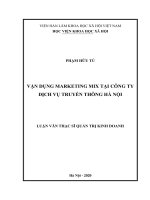 Vận dụng marketing mix tại công ty dịch vụ truyền thông hà nội 