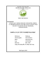 Áp dụng quy trình chăm sóc nuôi dưỡng, phòng và trị bệnh cho đàn lợn thịt tại trại nguyễn văn khanh, huyện thanh hà, tỉnh hải dương 