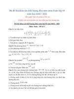 Tải Bộ đề thi khảo sát chất lượng đầu năm môn Toán lớp 10 năm học 2020 - 2021 - Đề thi khảo sát chất lượng đầu năm lớp 10 có đáp án